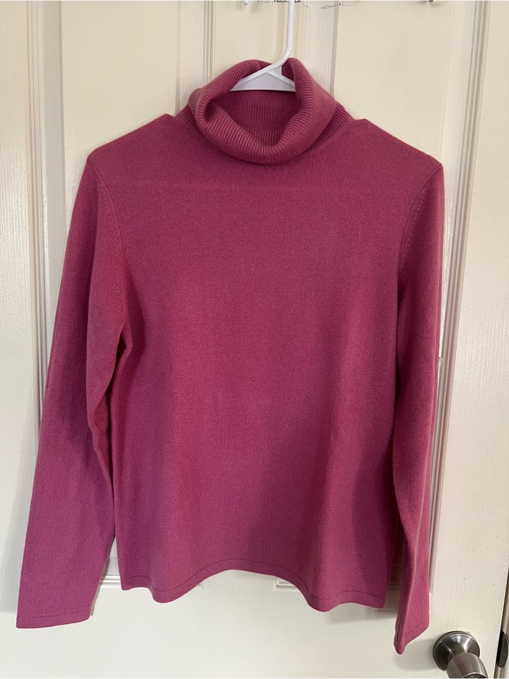 Charter Club 2-Ply Cashmere Berry Turtleneck Sweater Size M